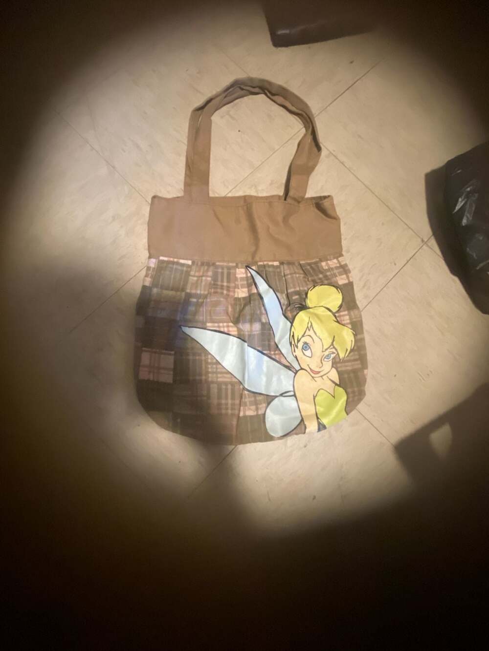 Disney Tinkerbell Plaid Tote Bag Handbag PICK UP ONLY !!!
